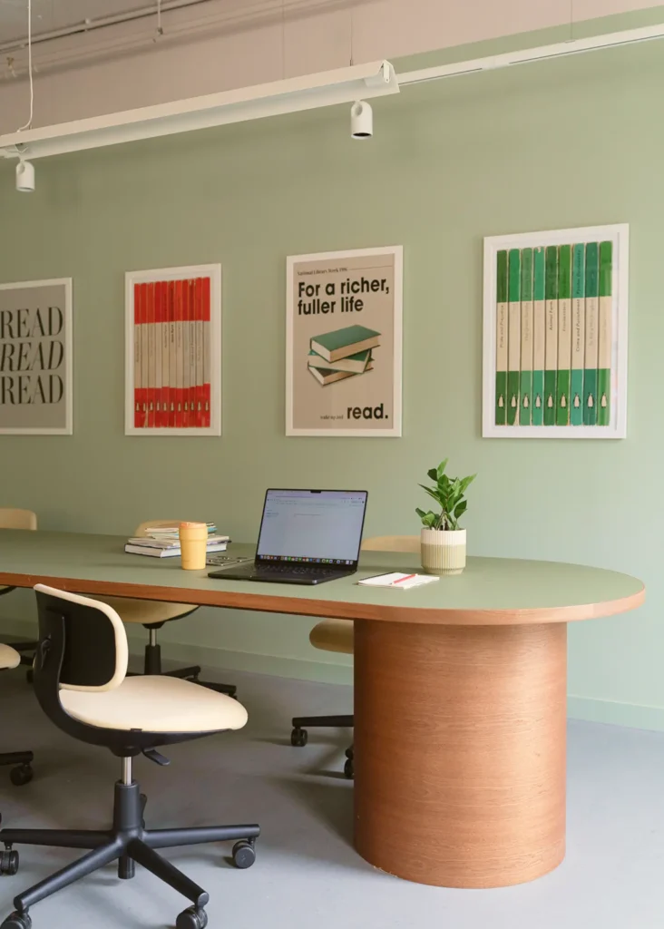 Dedicated spaces to work, study and focus
